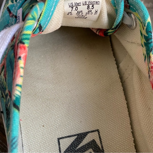 VANS Van Doren Flamingo Low Skateboarding Shoes Lace Up Sneakers Turquoise Pink - Picture 10 of 12